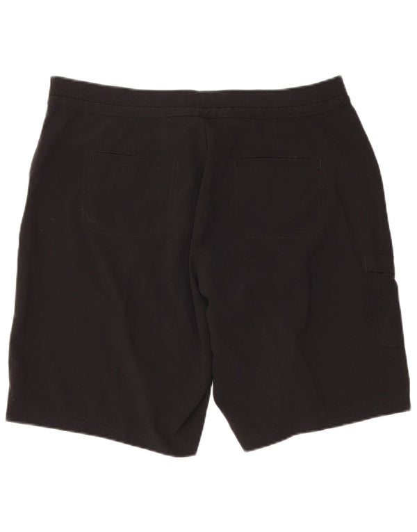 Shorts cargo feminino LEE EUA 12 grande W34 poliéster preto