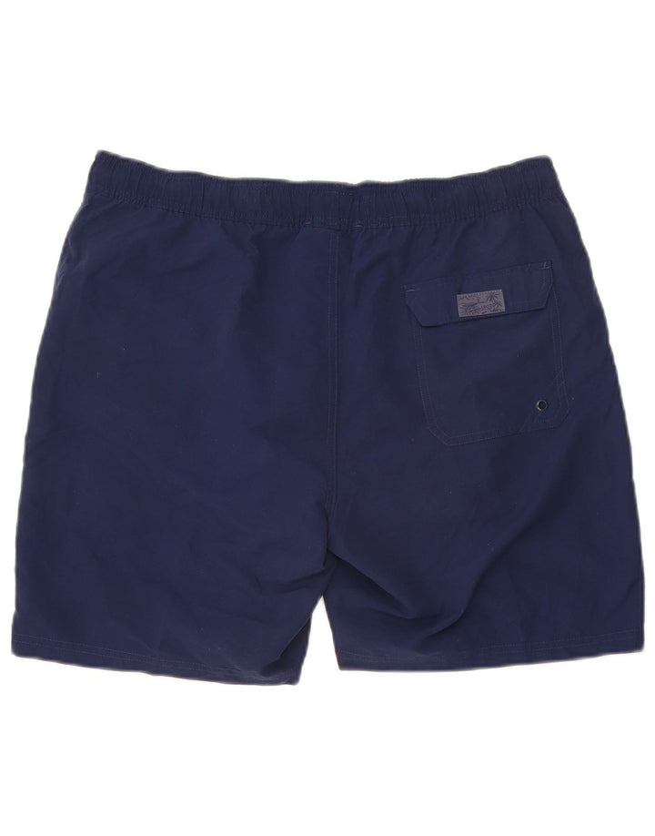 Izod Mens Slim Fit Shorts de natação grande poliéster azul marinho