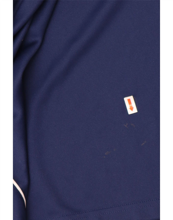 ADIDAS Mens Aeroready Zip Neck Pullover Treino Top Grande Azul Marinho