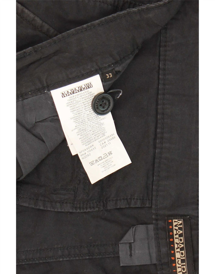 Napapijri Mens Geographic Cargo Shorts W33 Médio Azul Marinho Algodão