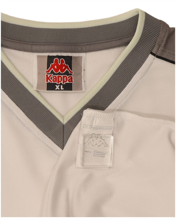 Camiseta Kappa Boys Top 13-14 Anos XL Branco Colorblock Poliéster