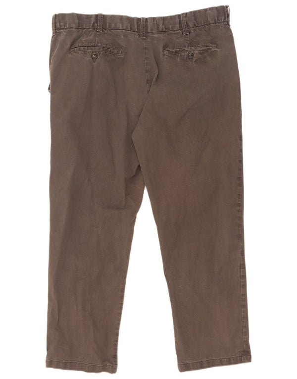 Calça chino reta masculina Marks & Spencer Blue Harbor W40 L29 cinza