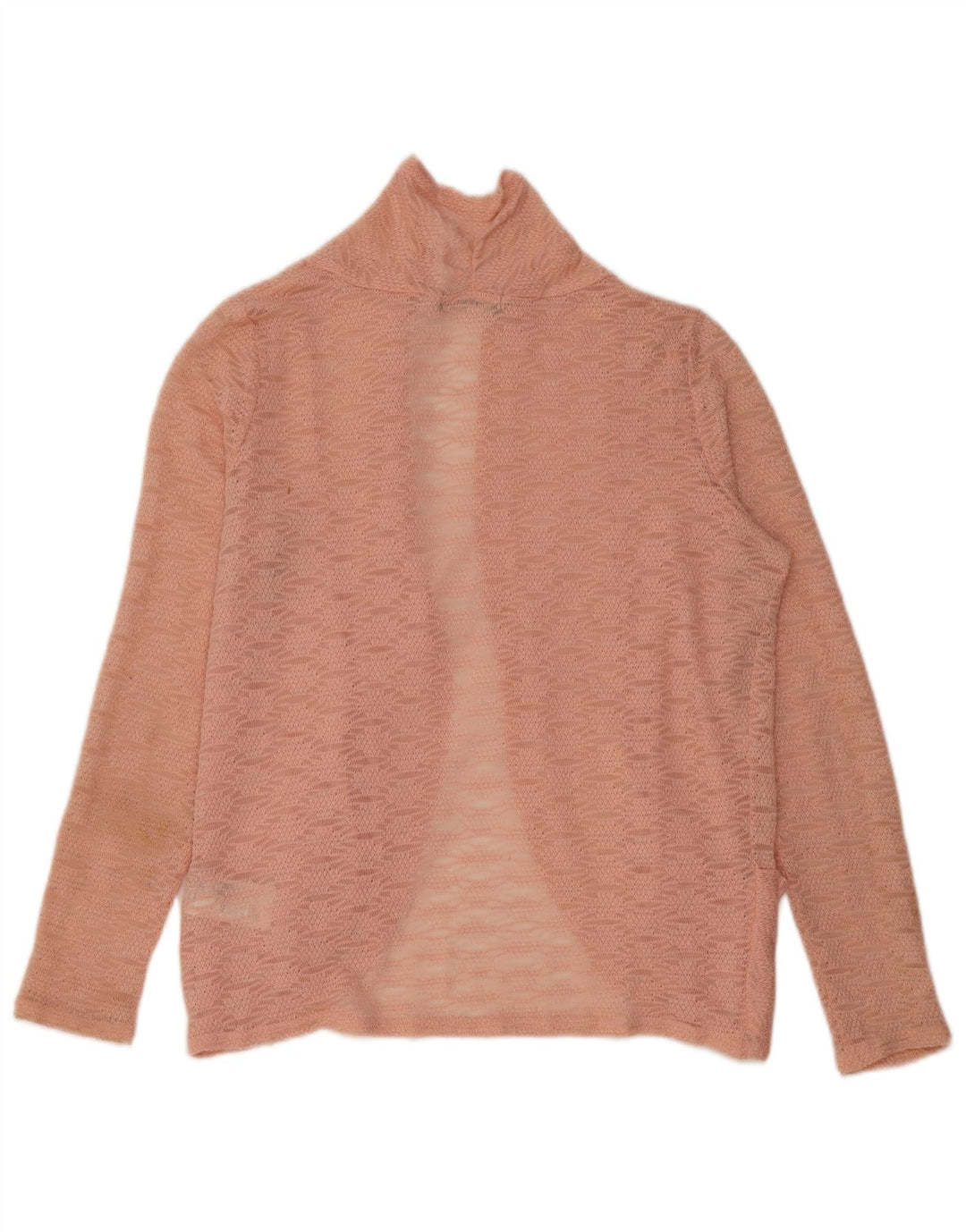 Suéter cardigã aberto grande Oasis feminino Reino Unido 6 XS poliéster rosa