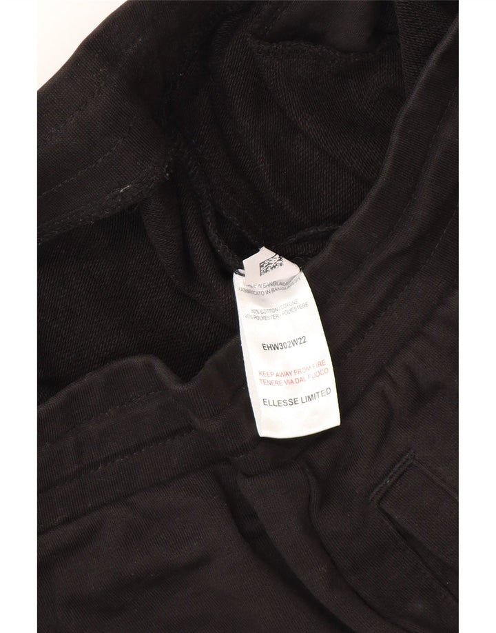 Calça de treino masculina Ellesse Joggers pequeno algodão preto