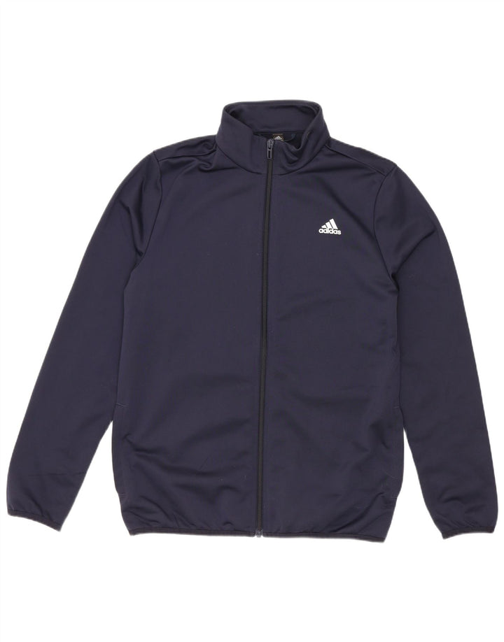 Casaco de treino gráfico Adidas Boys 13-14 anos azul marinho poliéster