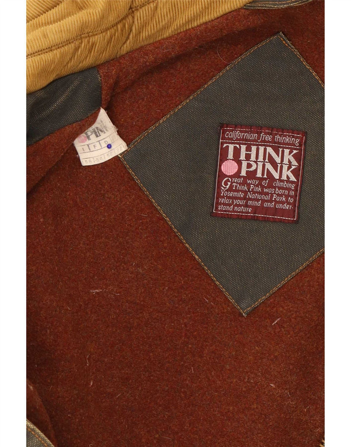 Casaco corta-vento masculino com capuz Think Pink IT 56 3XL cinza