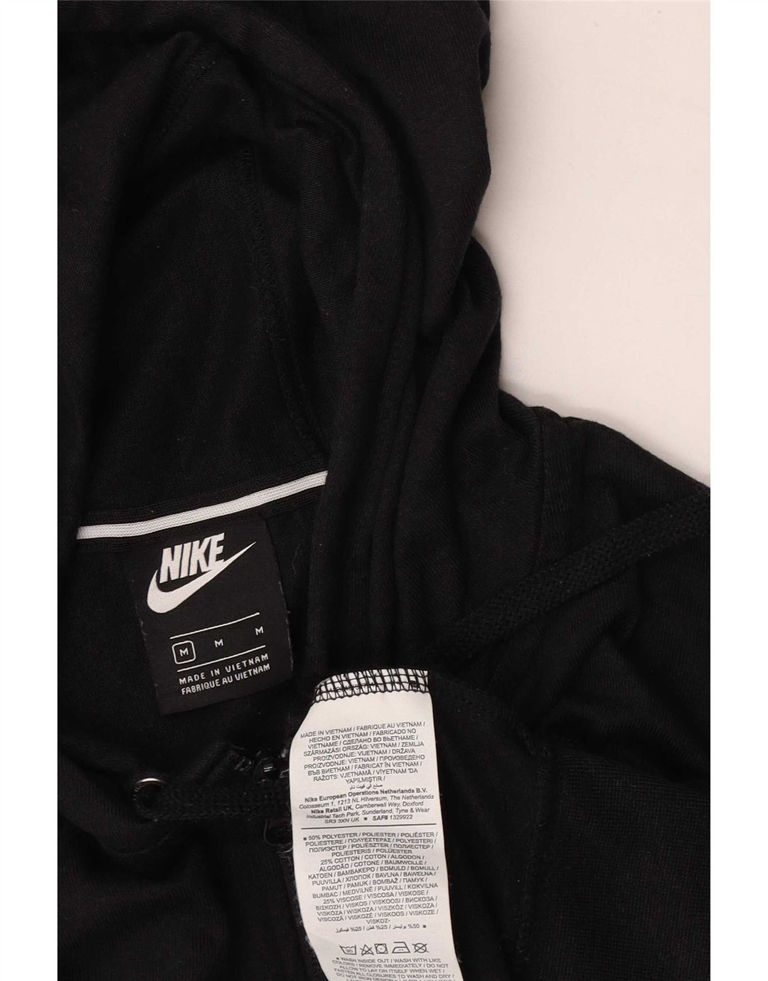 Suéter Nike Feminino Crop Oversized Zip Hoodie UK 14 Médio Preto Poliéster