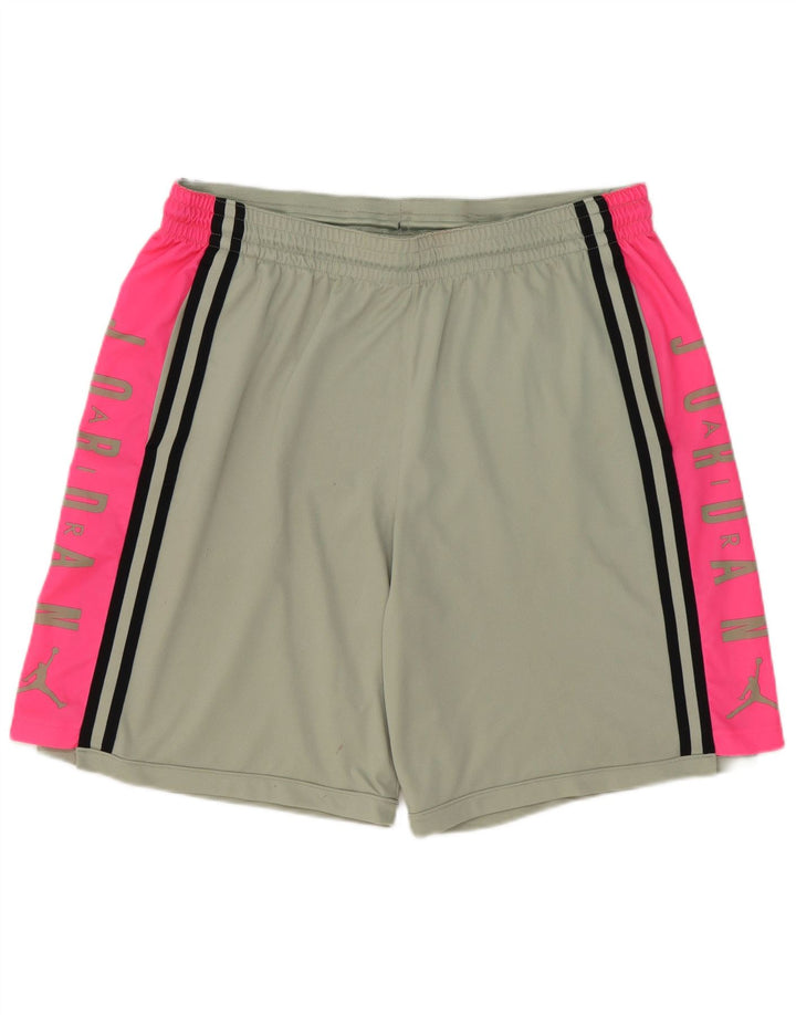 Shorts esportivos gráficos masculinos Jordan 2XL cinza colorblock poliéster