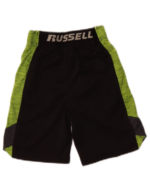 Russell Athletic Boys Sport Shorts 4-5 anos XS preto colorblock poliéster