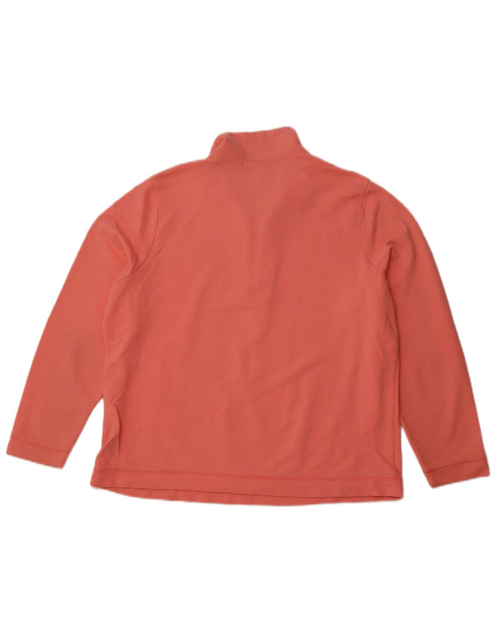 Suéter feminino RALPH LAUREN com gola e zíper, Reino Unido 18 XL, algodão laranja