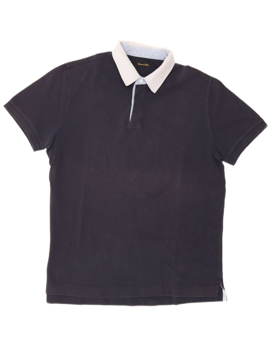 Camisa polo masculina Massimo Dutti grande azul marinho
