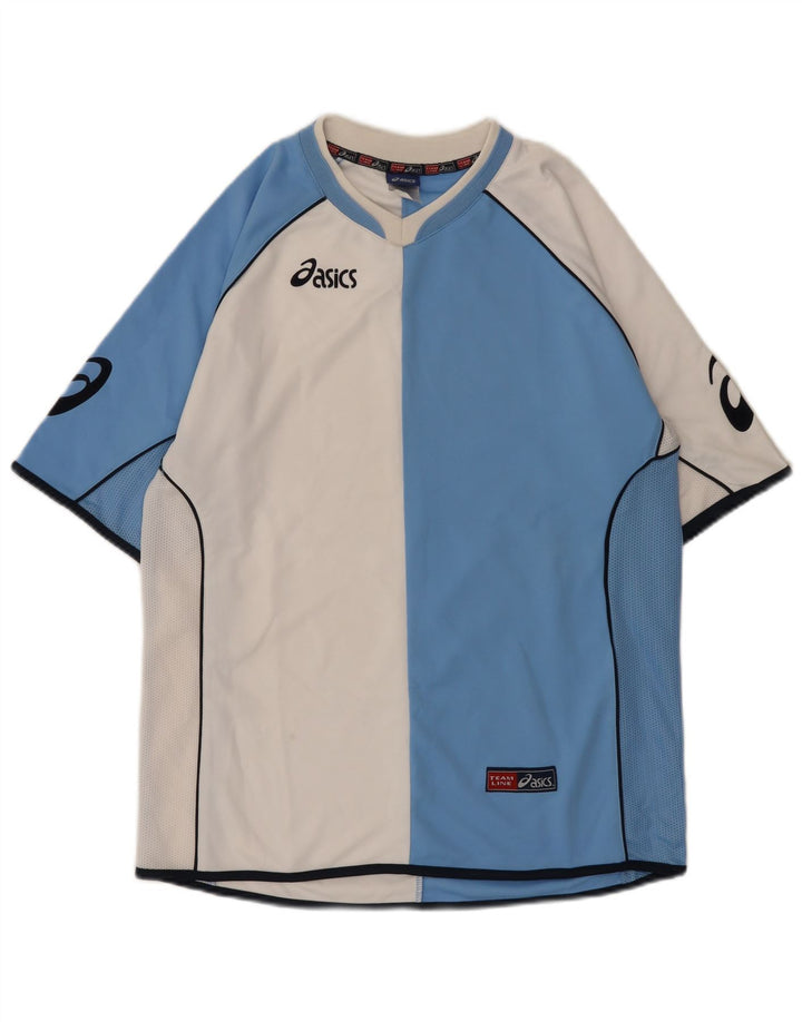 Camiseta Asics Masculina Graphic Top Médio Branco Colourblock Poliéster