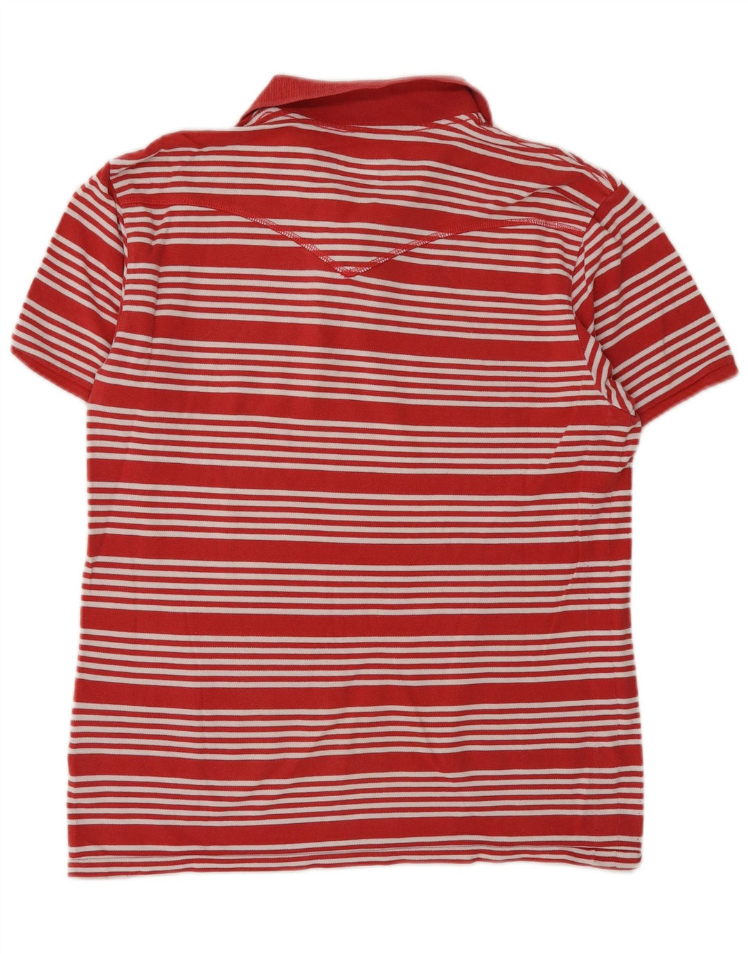 Camisa polo masculina Levi's de algodão listrado vermelho médio