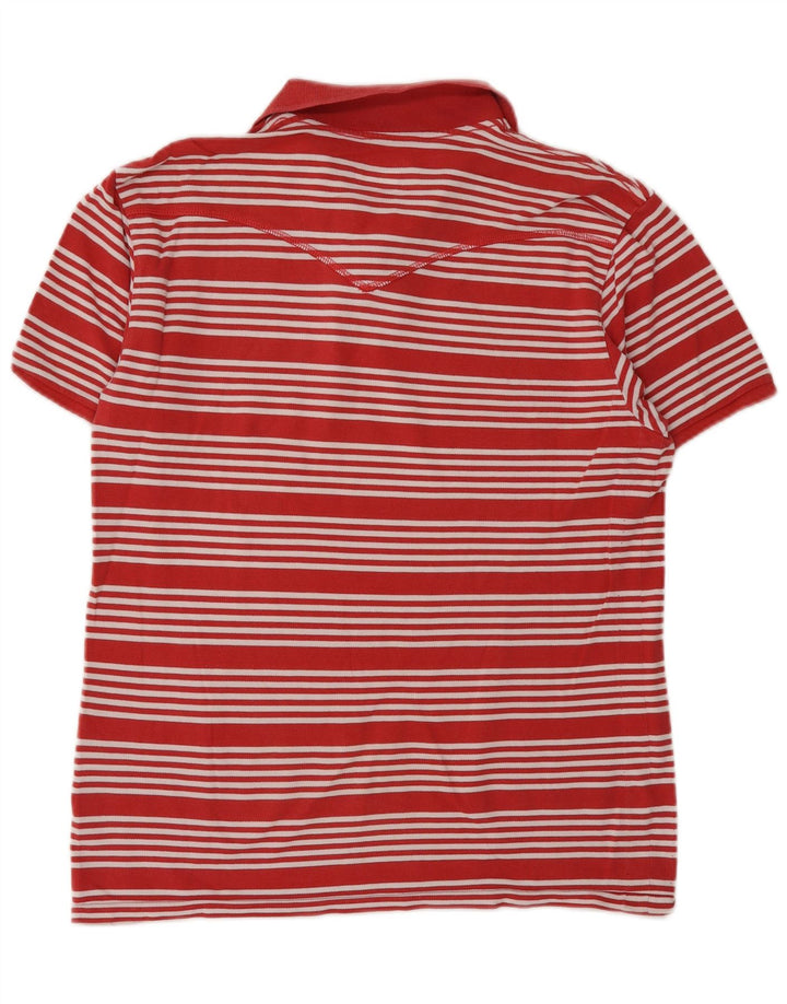 Camisa polo masculina Levi's de algodão listrado vermelho médio