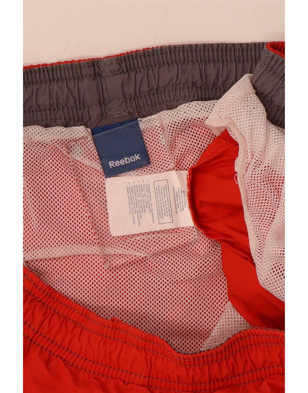 Reebok Mens Swimwear XL Algodão Vermelho