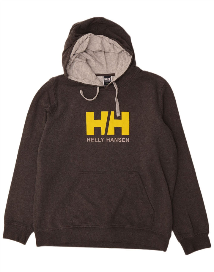 Helly Hansen Mens Graphic Hoodie Jumper XL Algodão Cinza