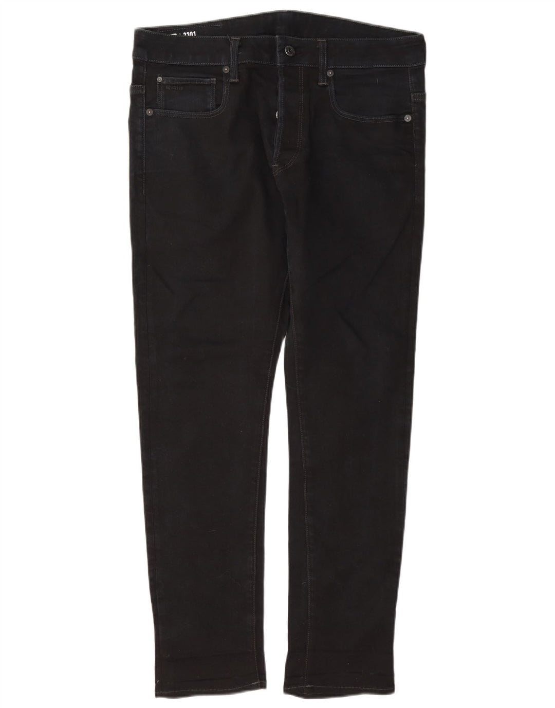 G-Star Masculino 3301 Slim Jeans W32 L30 Azul Marinho Algodão