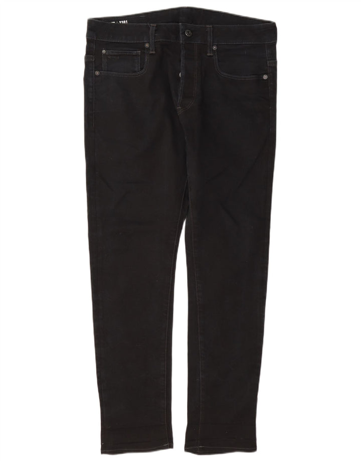 G-Star Masculino 3301 Slim Jeans W32 L30 Azul Marinho Algodão