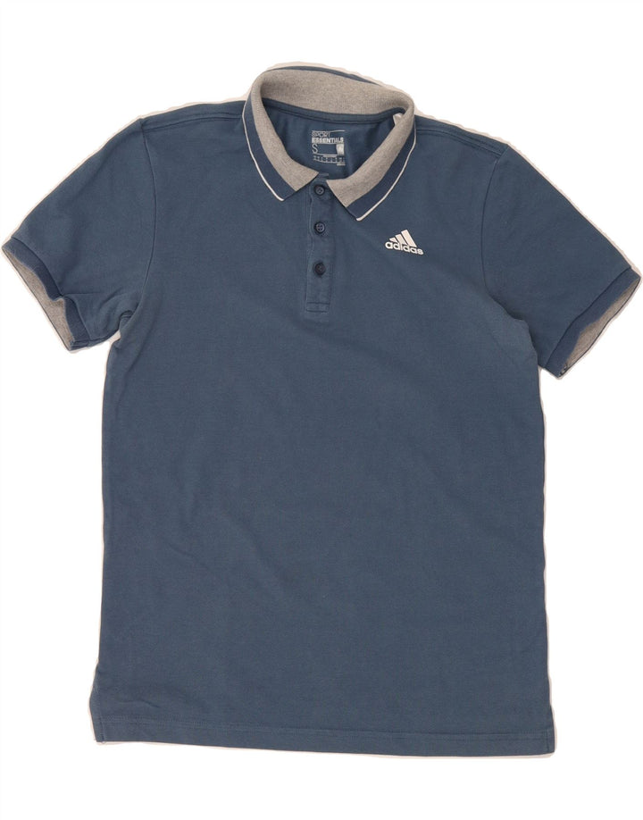 ADIDAS Mens Climalite Polo Shirt Small Blue Cotton Vintage Adidas and Second-Hand Adidas from Messina Hembry 