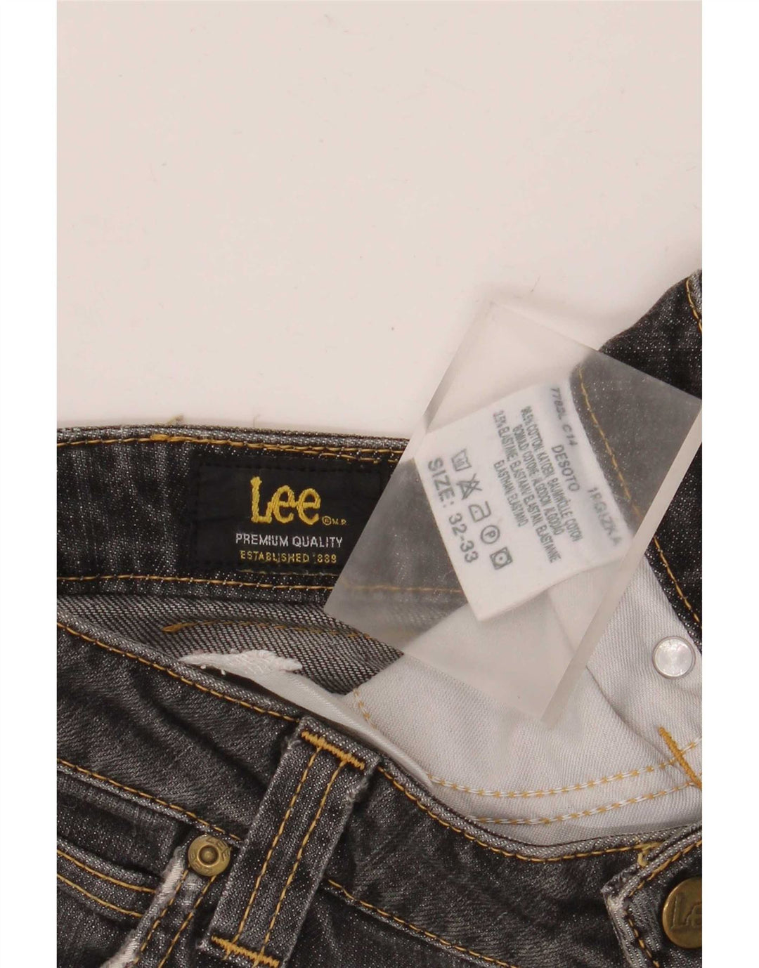 Lee Womens Desoto Bootcut Jeans W32 L33 Cinza Algodão