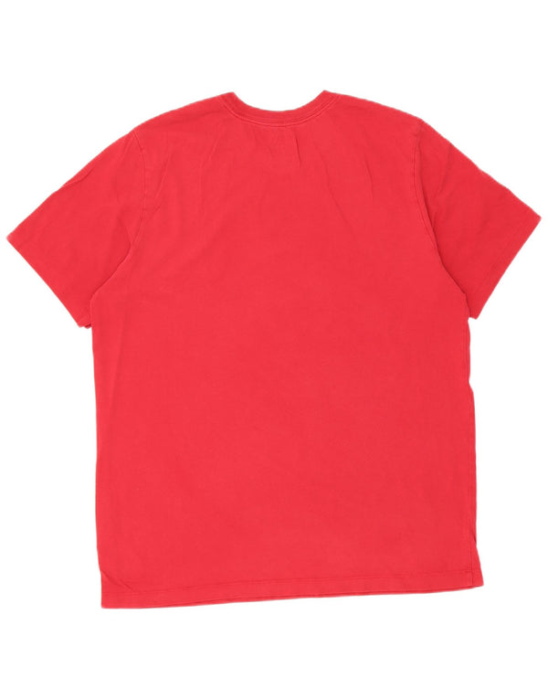 Camiseta masculina Jordan de ajuste padrão com estampa gráfica grande de algodão vermelho