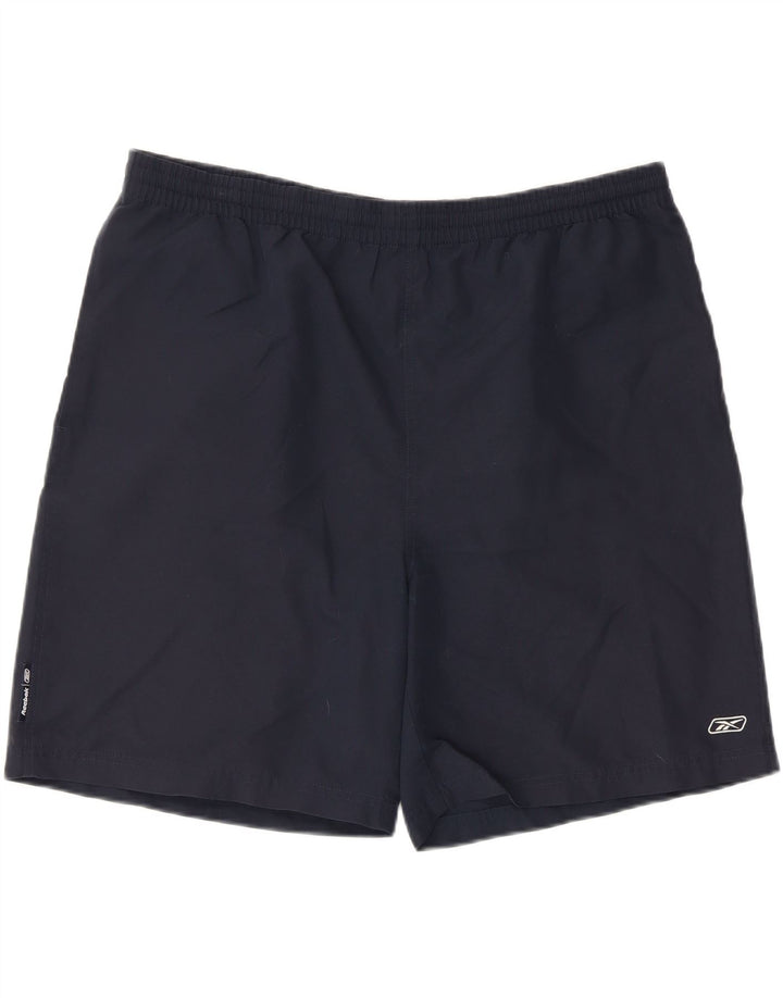 Shorts esportivos masculinos Reebok XL azul marinho poliéster
