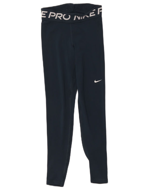 Leggings Nike Dri Fit Graphic Feminino UK 6 XS Azul Marinho