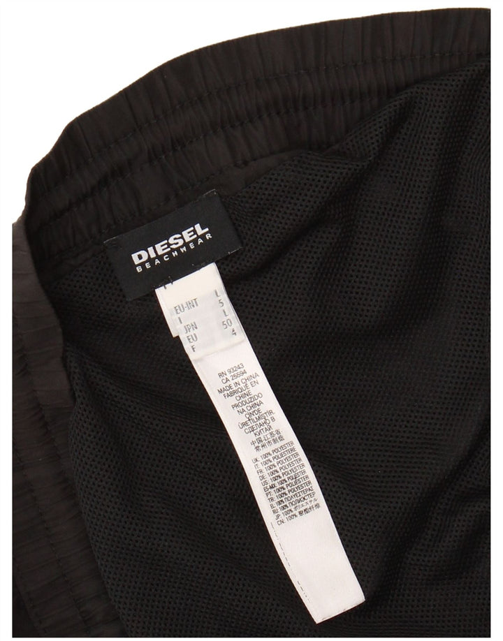 Shorts de natação masculino DIESEL EU 50 grande poliéster preto