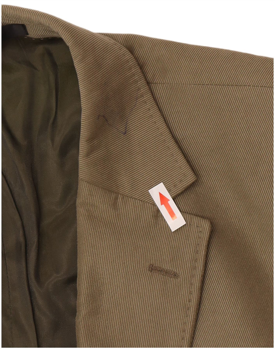Jaqueta blazer masculina longa de 2 botões Marks & Spencer Reino Unido 48 2XL poliéster verde