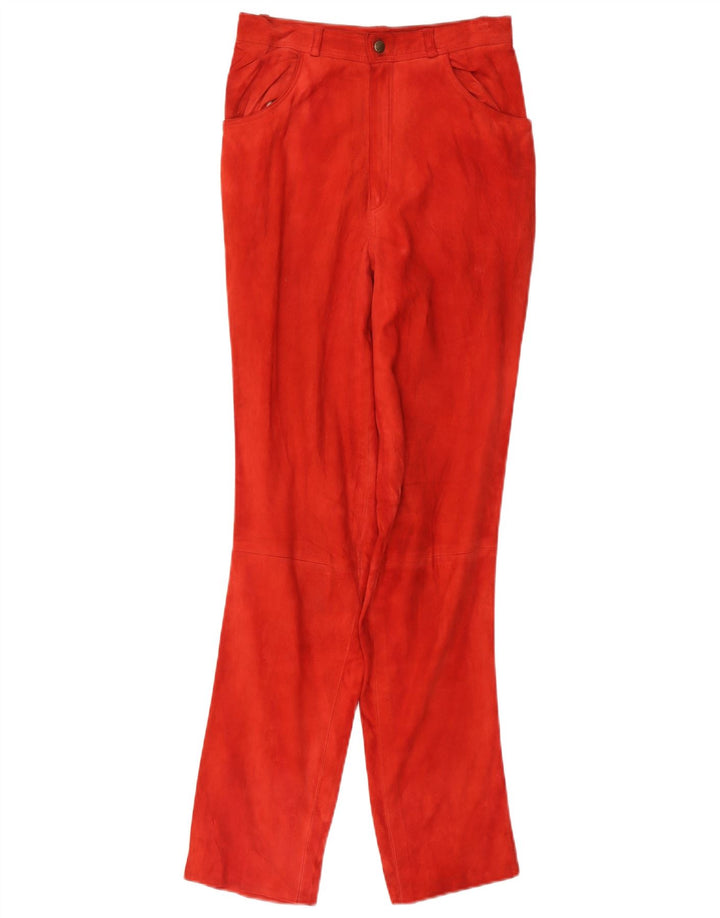 Calça feminina casual slim Yoko IT 42 médio W28 L31 vermelha