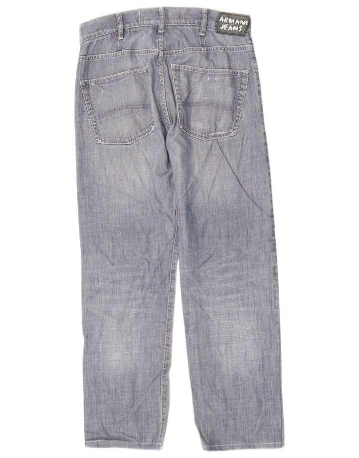 Calça jeans reta masculina Armani W31 L28 azul