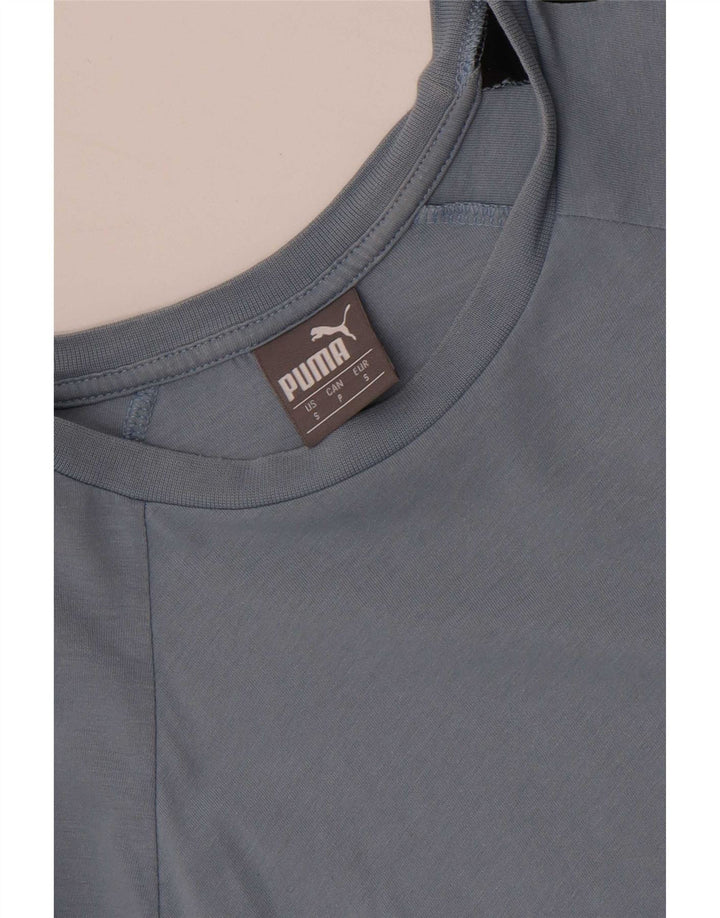 Puma Camiseta Masculina Graphic Top Pequeno Bloco Colorido Azul