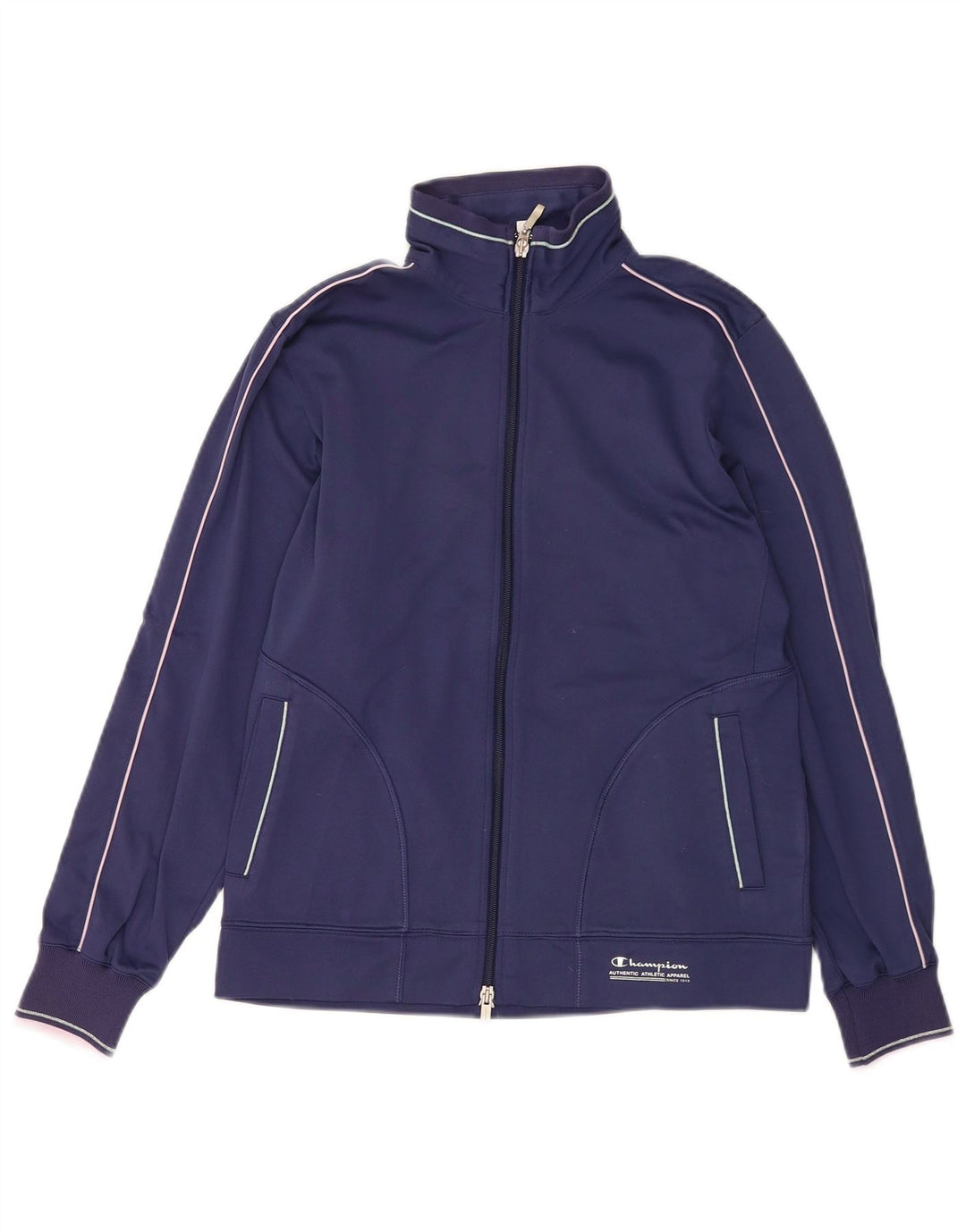 Fato de treino feminino Champion Loose Fit Full UK 10 pequeno azul marinho poliéster