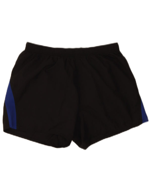 Shorts esportivos masculinos Asics médio preto colorblock poliéster