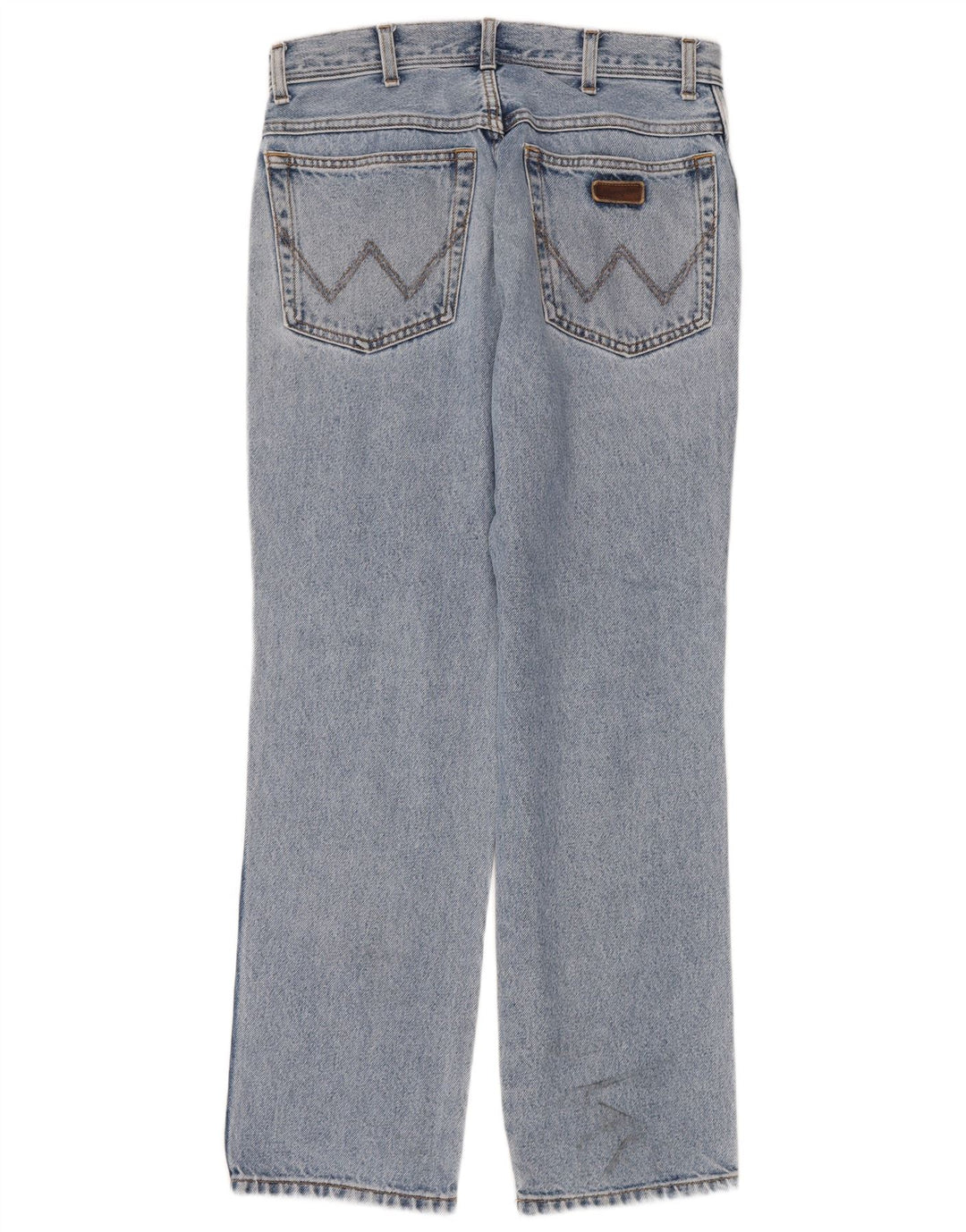 Wrangler Mens Regular Fit Jeans Reta W32 L30 Azul Algodão