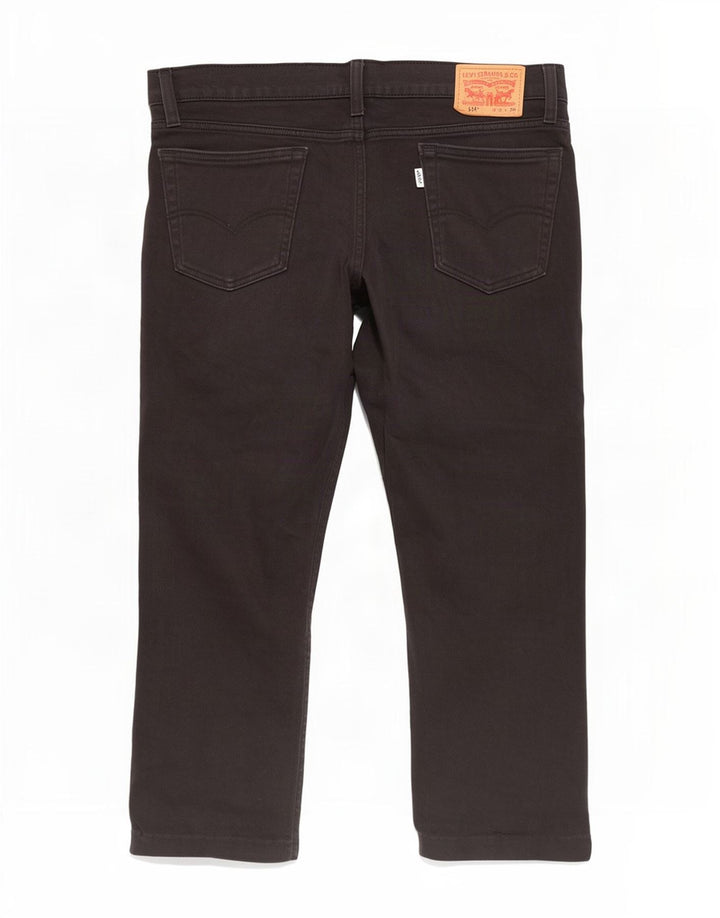 Levi's Masculino 514 Straight Jeans W36 L26 Algodão Preto