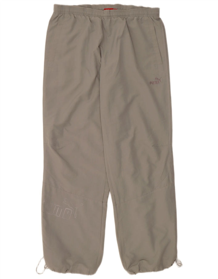 PUMA Mens Graphic Calças de treino Joggers Grande Cinza Poliéster