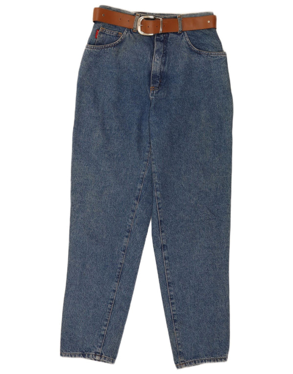 Calça jeans feminina selvagem de cintura alta IT 48 XL W26 L30 azul algodão
