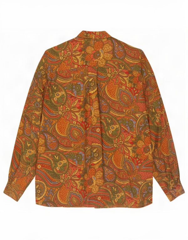 Camisa feminina vintage grande UE 40 média paisley multicolorida