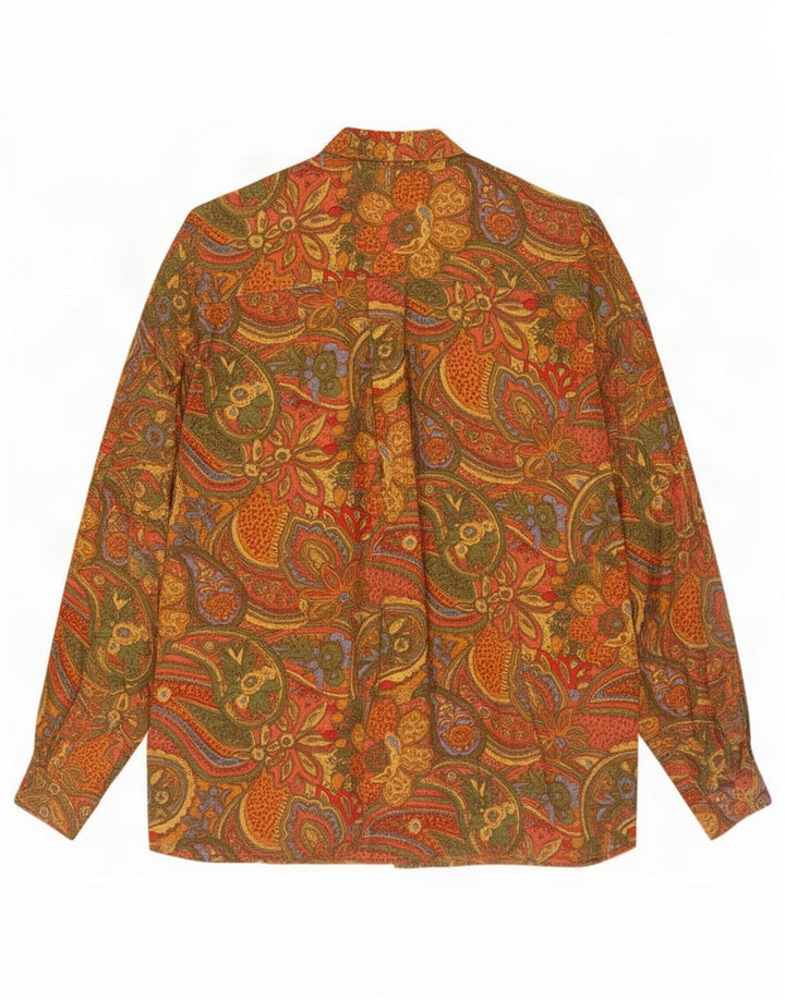 Camisa feminina vintage grande UE 40 média paisley multicolorida