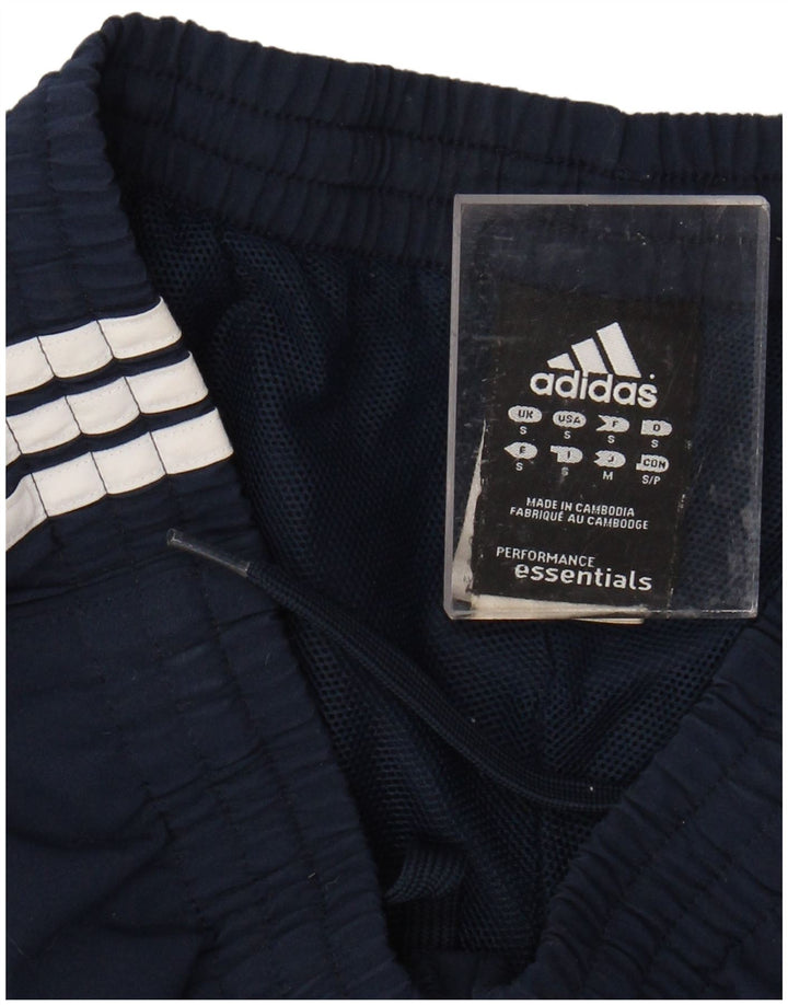 Shorts esportivos masculinos ADIDAS Climalite pequenos azul marinho poliéster