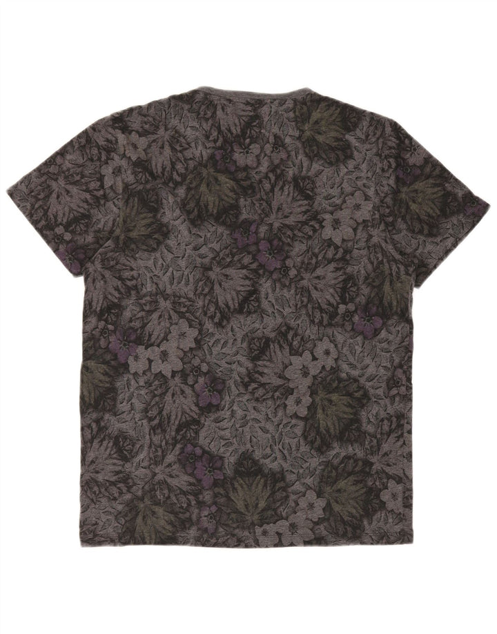 Camiseta masculina Ted Baker Top cinza médio floral