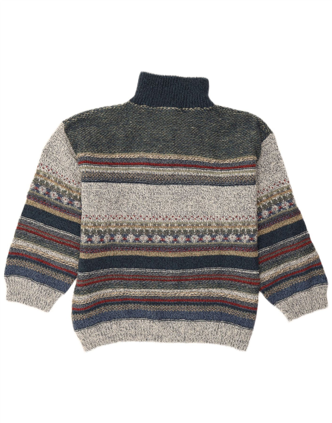 Suéter masculino Angelo Litrico com zíper e gola média listrado multicolorido
