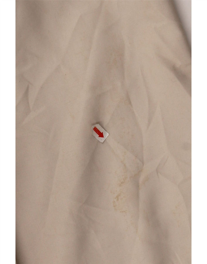 Trench Coat feminino Luisa Spagnoli UK 10 pequeno poliéster bege