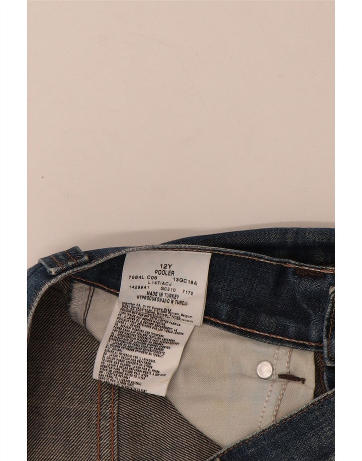 LEE Boys Jeans slim desgastados 11-12 anos W26 L30 algodão azul