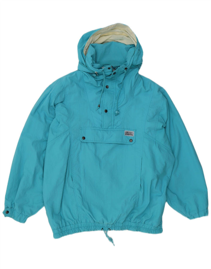 Jaqueta anorak masculina SCHOFFEL Gore-Tex com capuz solto ajuste UE 48 azul médio