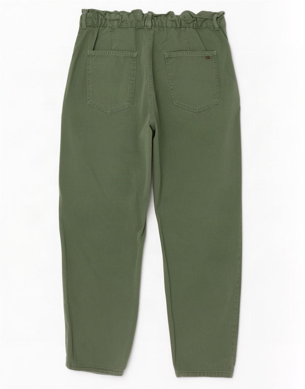 Calça jeans feminina cintura alta Zara EU 38 pequena W28 L26 algodão verde