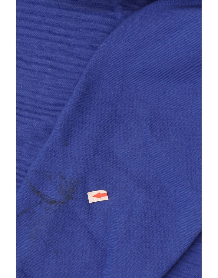 Jumper com capuz gráfico masculino Champion médio azul algodão