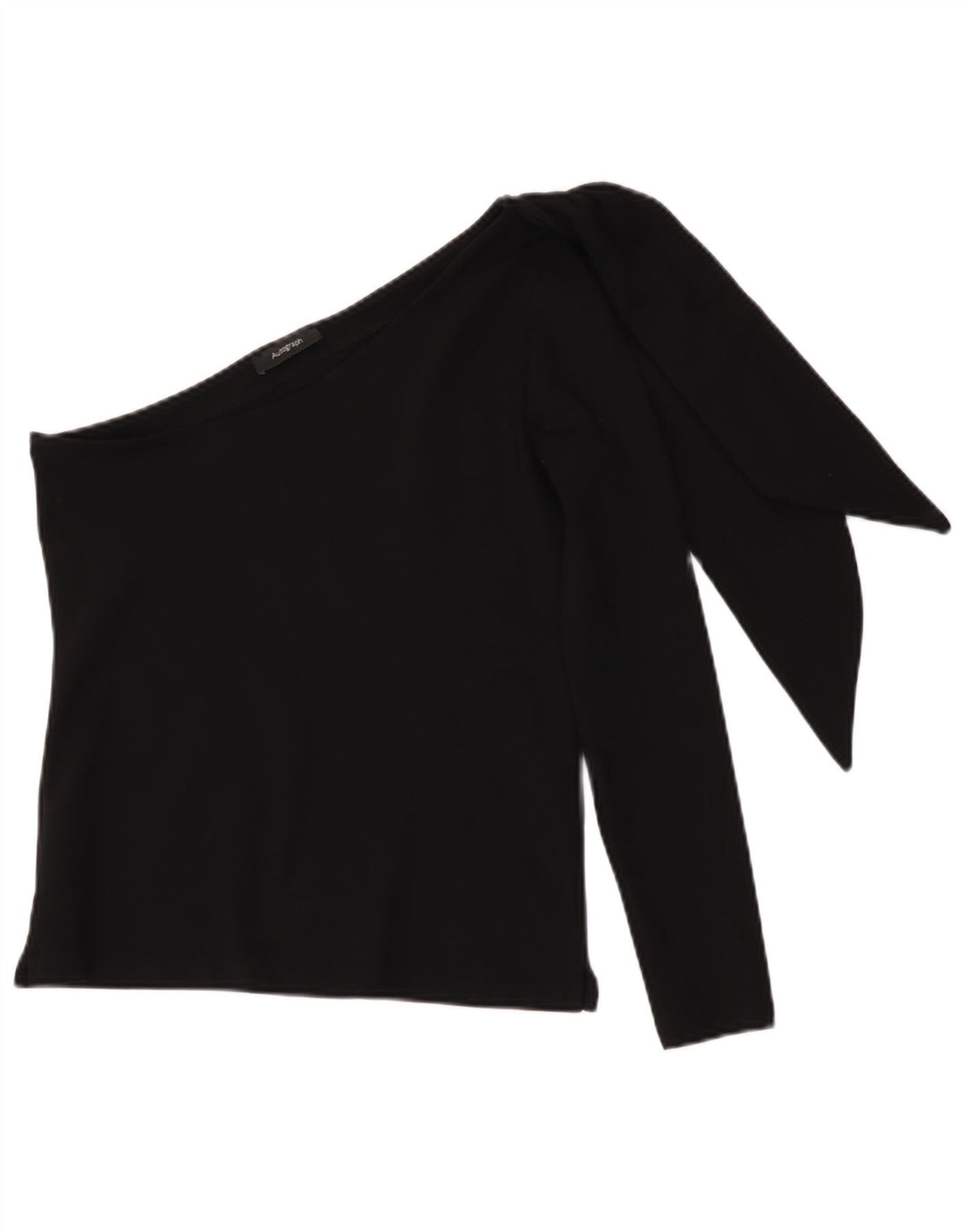 Marks & Spencer Top feminino de um ombro Reino Unido 10 pequeno preto viscose