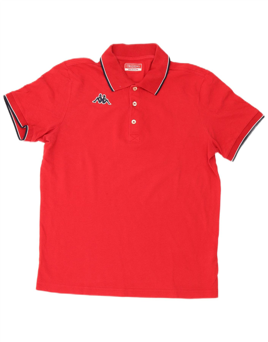 Camisa polo masculina KAPPA de algodão vermelho médio